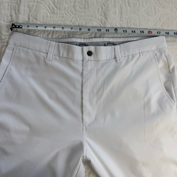 Callaway Golf Performance White Chino Flat Front Trouser Pants Men's 36 X 34 EUC - Picture 10 of 12